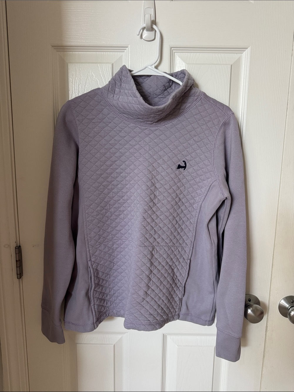 Quilted Lavender Turtleneck Sweatshirt - Women